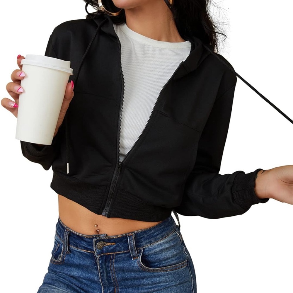 Women’s Cropped Zip Up Hoodie
